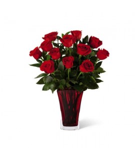 Le bouquet en amour avec les roses rouges de FTD